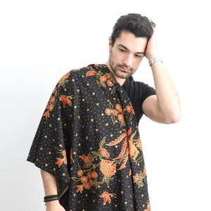 Authentic Indonesian Sarong (Black/Red - Unisex)